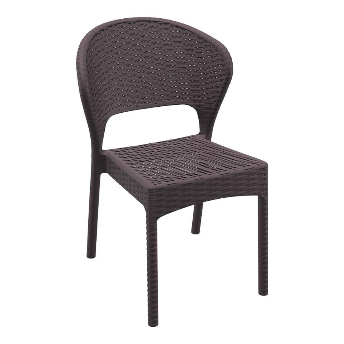 Daton Rattan Side Chair - Brown