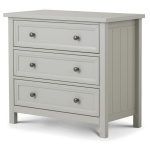 Viyella Dove Grey 3 Drawer Chest Of Drawers Stone Lacquered