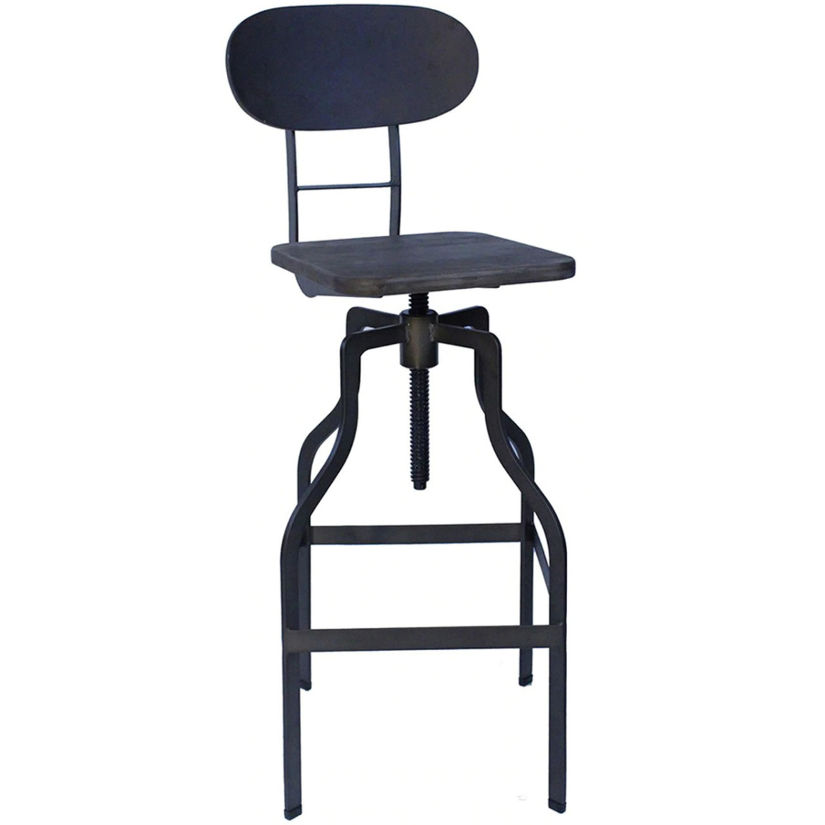 Zapopi Industrial Adjustable Bar Stool - Espresso