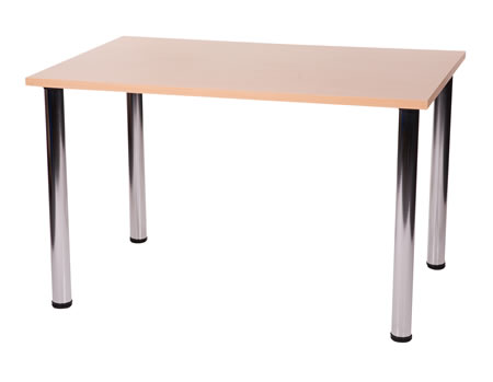 Fabian Large Or Small Rectangular Table Has 4 Chrome Legs Table
