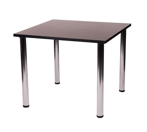 Fabizona Chrome Table Square - Small Or Large Table Tops - Wenge
