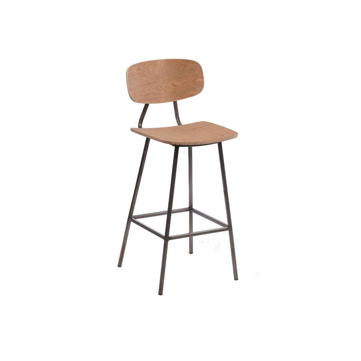 Kolemce High Kitchen Bar Stool Clear Frame Lacquered