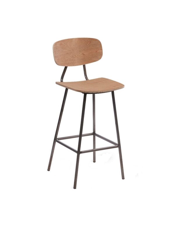 Kolemce High Kitchen Bar Stool Clear Frame Lacquered