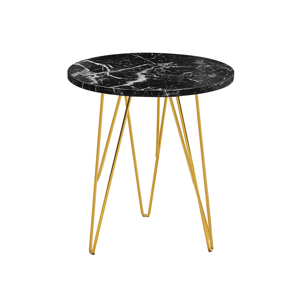 Foller Lamp Table Black Marble