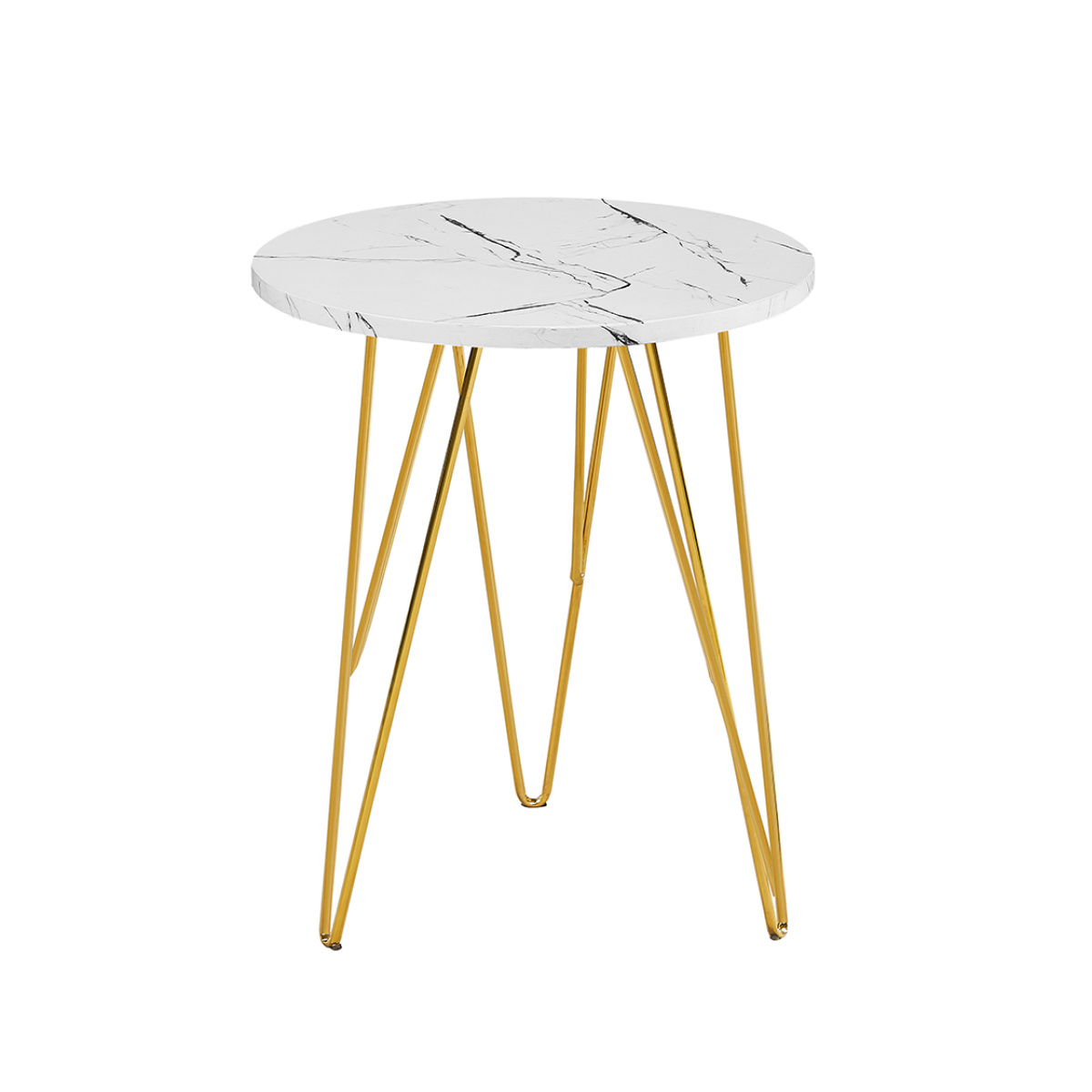 Foller Lamp Table White Marble