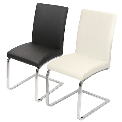 Derick Cream Chrome Chair