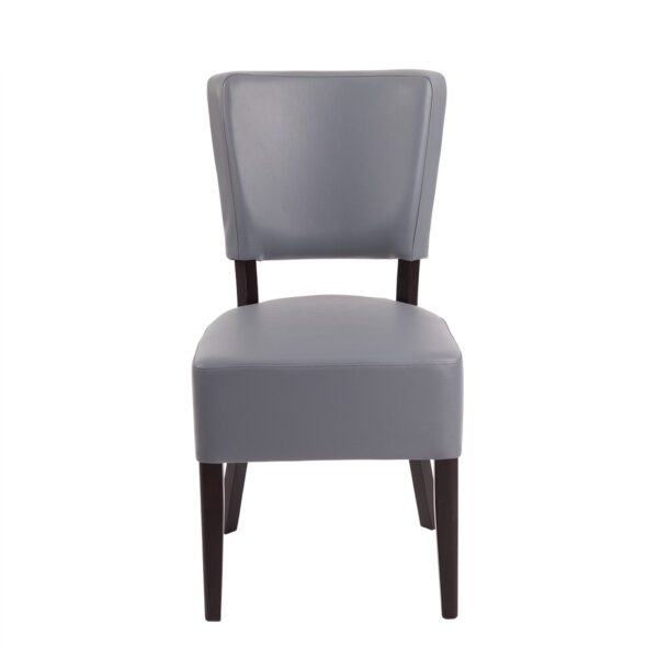 Dorit Solid Beech Side Chair Faux Leather - Grey