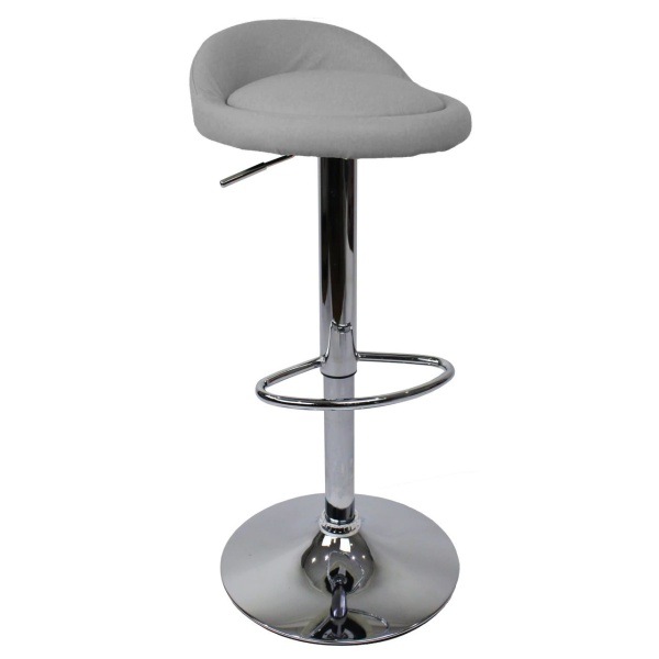 Gaor Adjustable Grey Breakfast Bar Stool - Faux Leather.