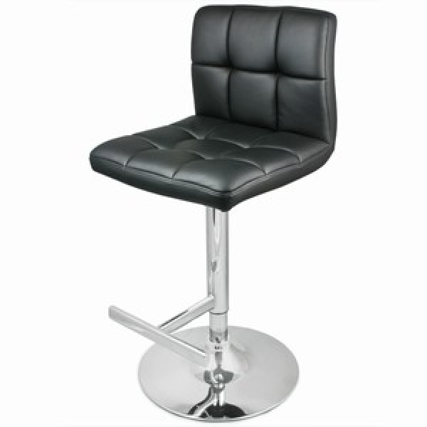 Prill Black Bar Bar Stool Fully Adjustable