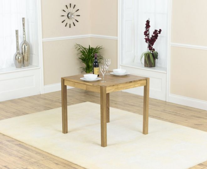Purio Square Solid Oak 80cm Dining Table