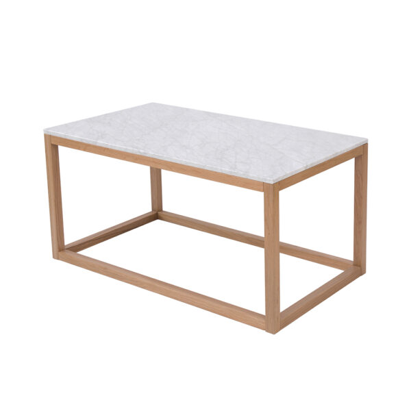 Harly Coffee Table Oak-White Marble Top