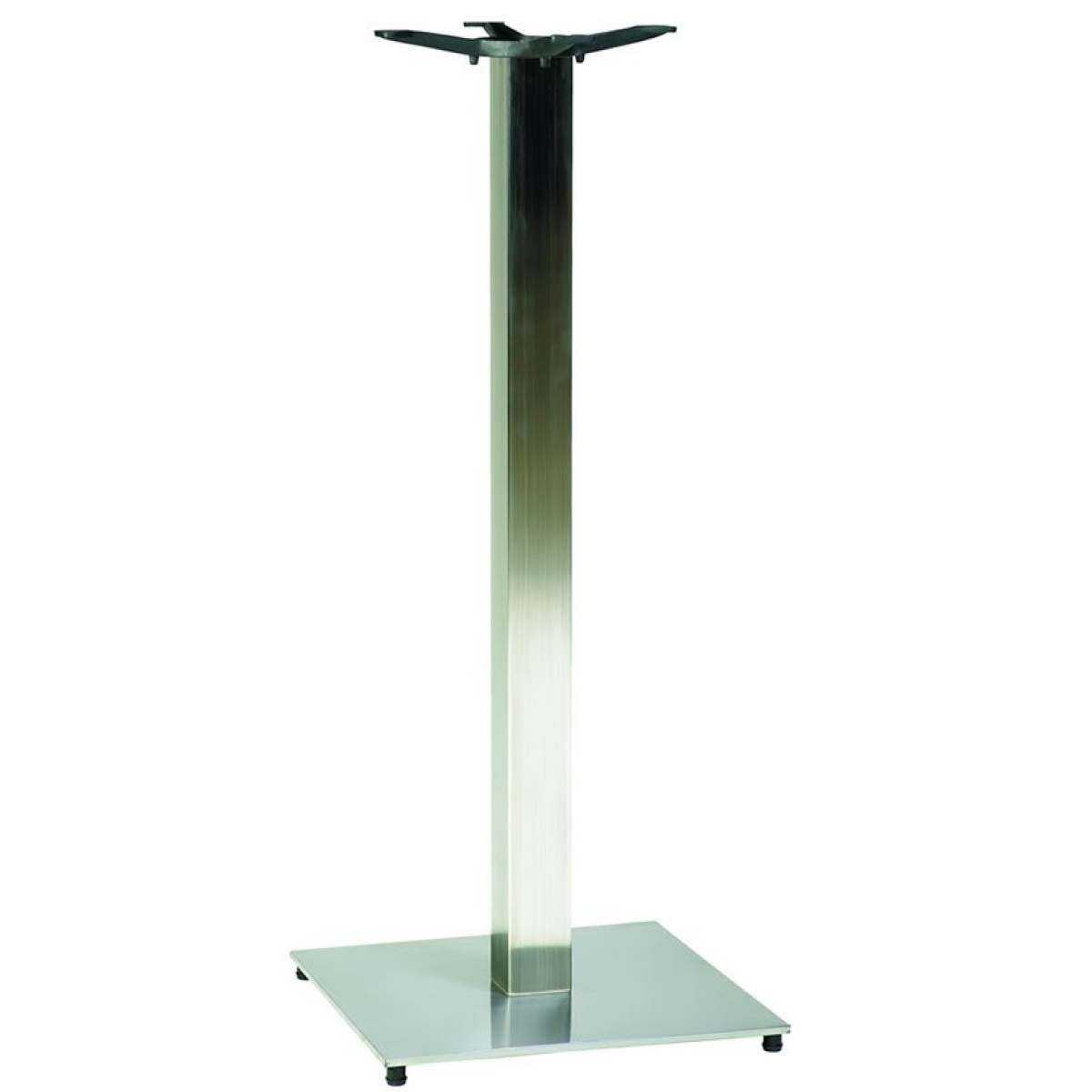 Pluto Tall Square Poseur Stainless Steel Table Base