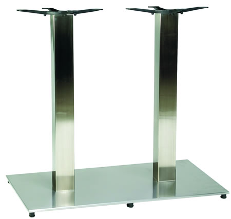 Zuton Twin Rectangular Stainless Steel Table Base
