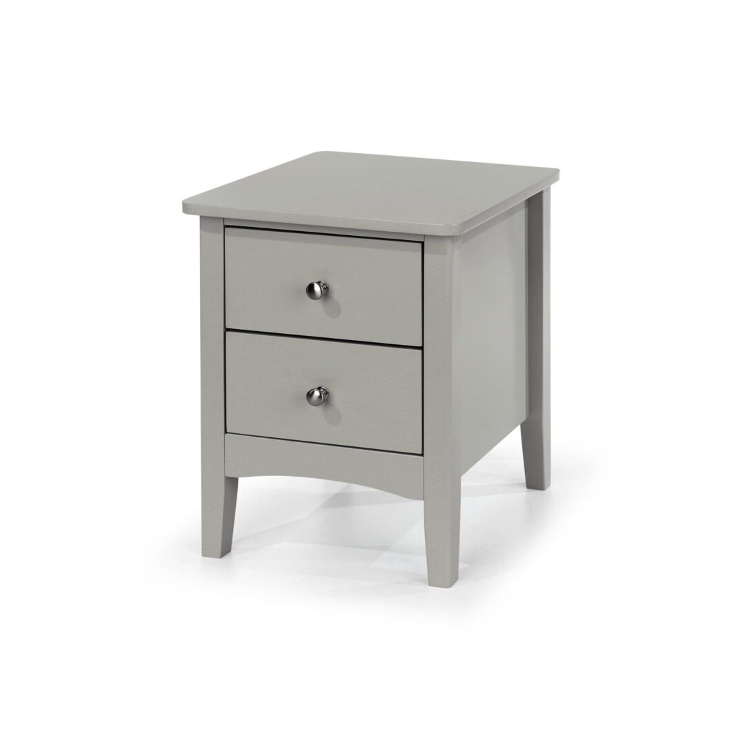Delbe 2 Petite Drawer Bedside Cabinet - Grey