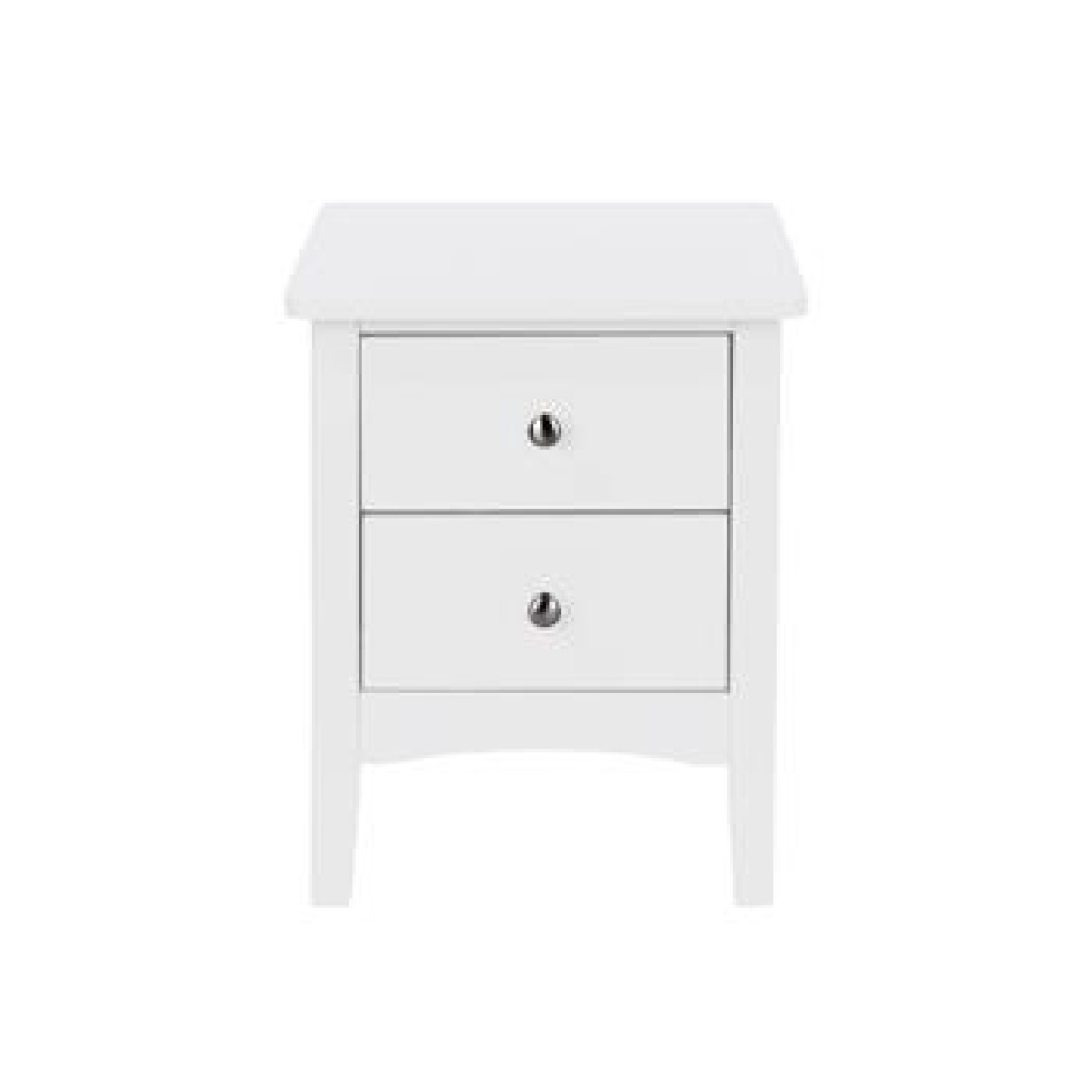 Qwelbe 2 Petite Drawer Bedside Cabinet - White