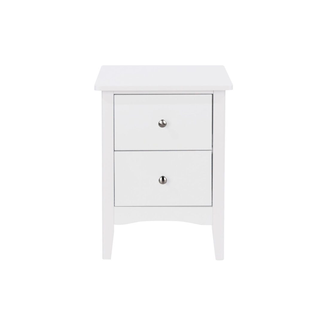 Renbe 2 Drawer Bedside Cabinet - White