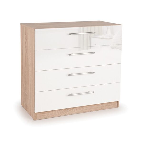 Corisal Gloss Bedroom 4 Drawer Chest - Variety Of Colours