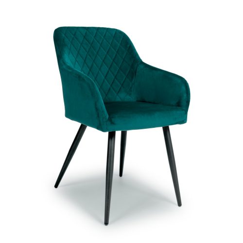 2x Harina Brushed Mint Green Velvet Dining Chair.