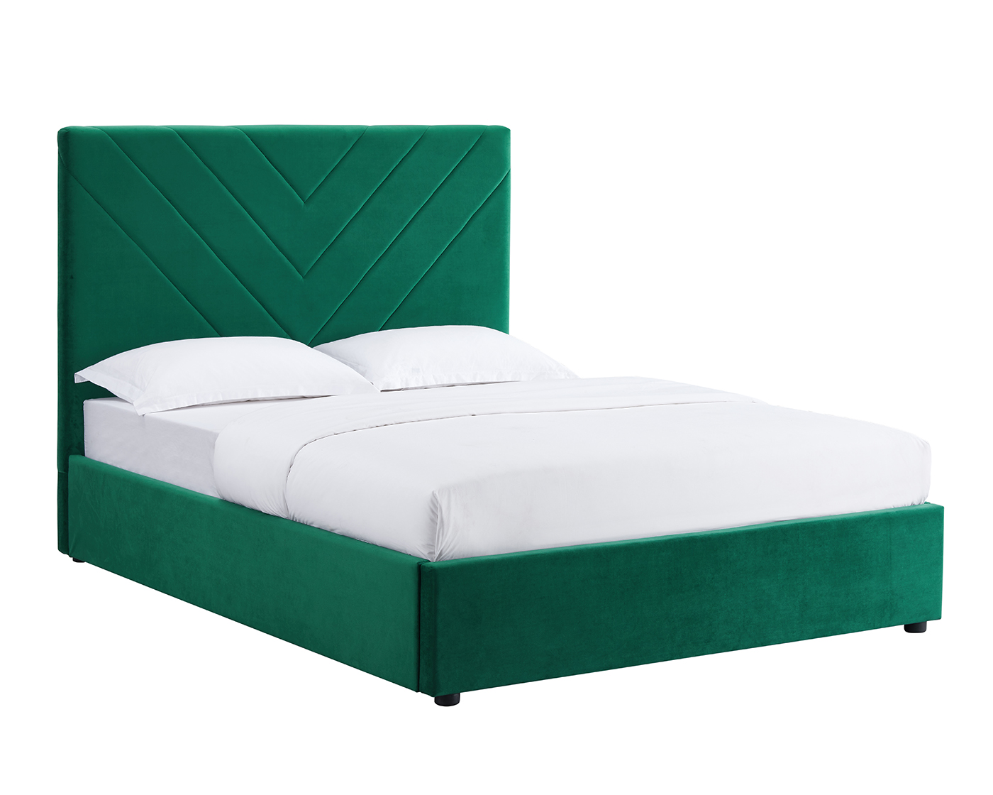 Long Kingsize Bed Green