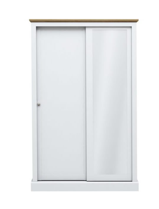 Kent 2 Door Sliding Wardrobe White With Mirror