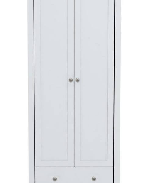 Kent 2 Door Wardrobe White 1 Drawer