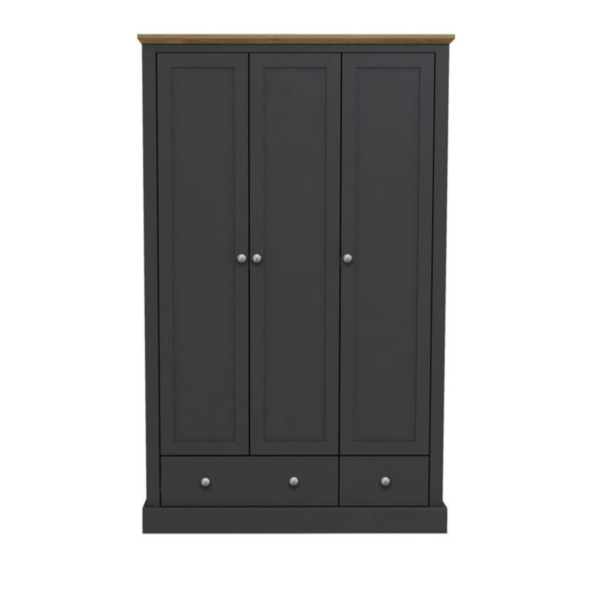 Kent 3 Door 2 Drawer Wardrobe Charcoal