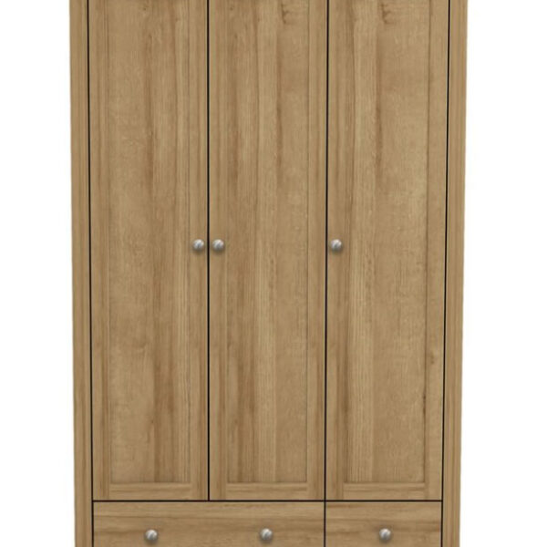 Kent 3 Door 2 Drawer Wardrobe Oak