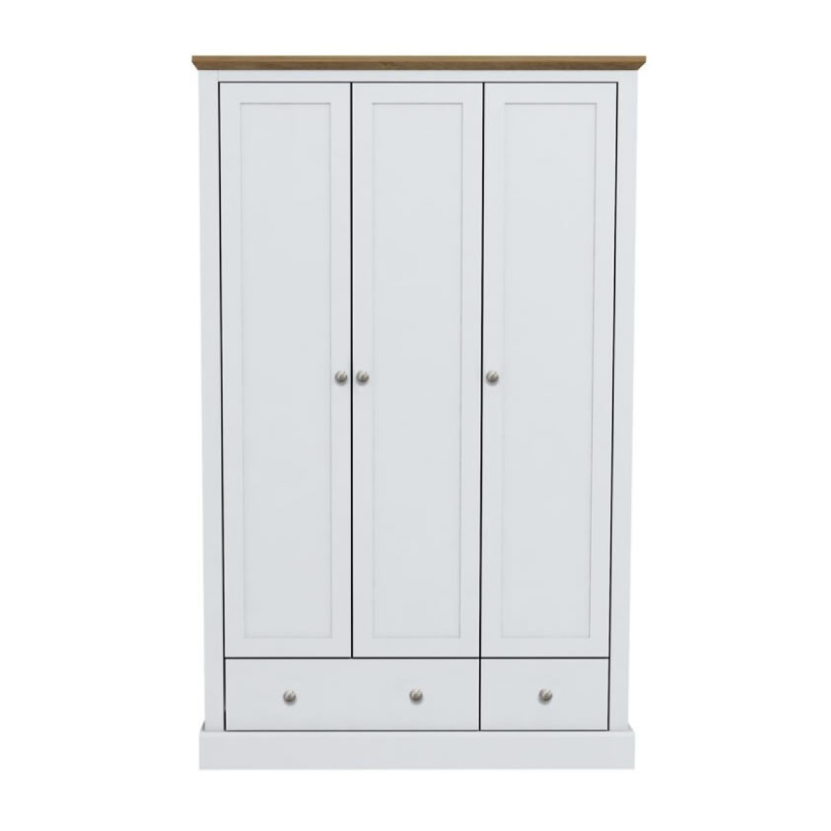 Kent 3 Door 2 Drawer Wardrobe White