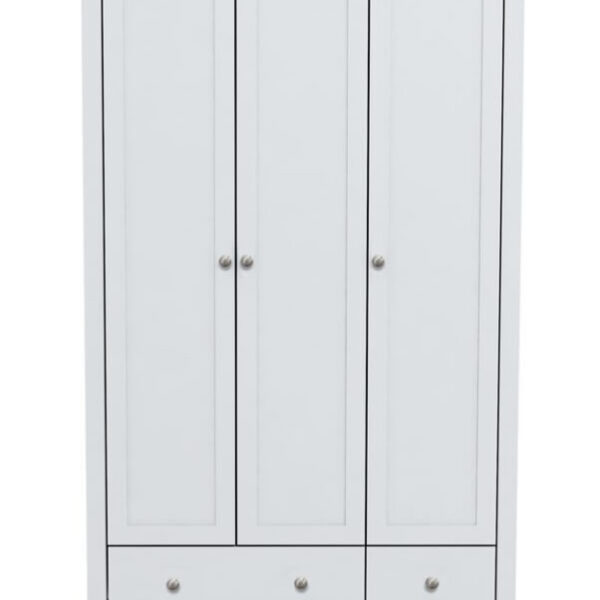 Kent 3 Door 2 Drawer Wardrobe White