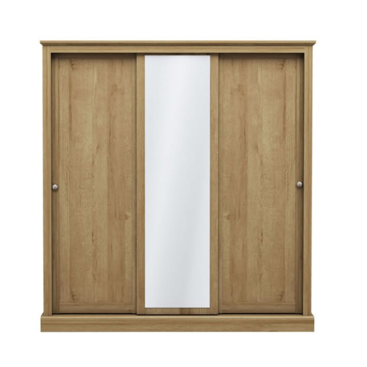 Kent 3 Door Sliding Wardrobe Oak with Mirror