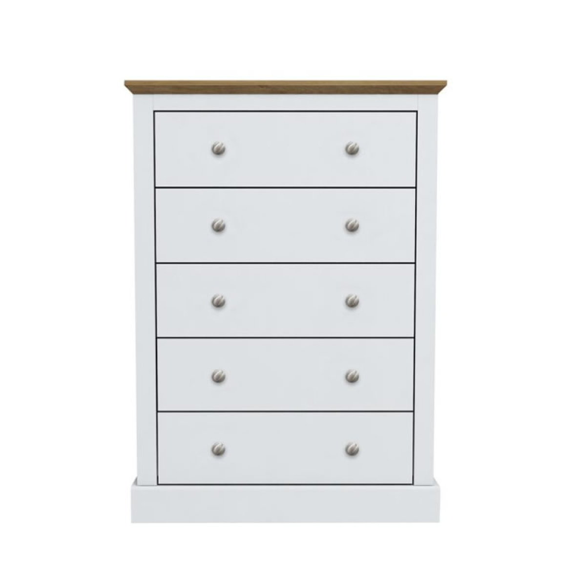 Kent 5 Drawer Chest White