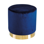 Lourd Pouffe Royal Blue Velvet (Pack Of 1)