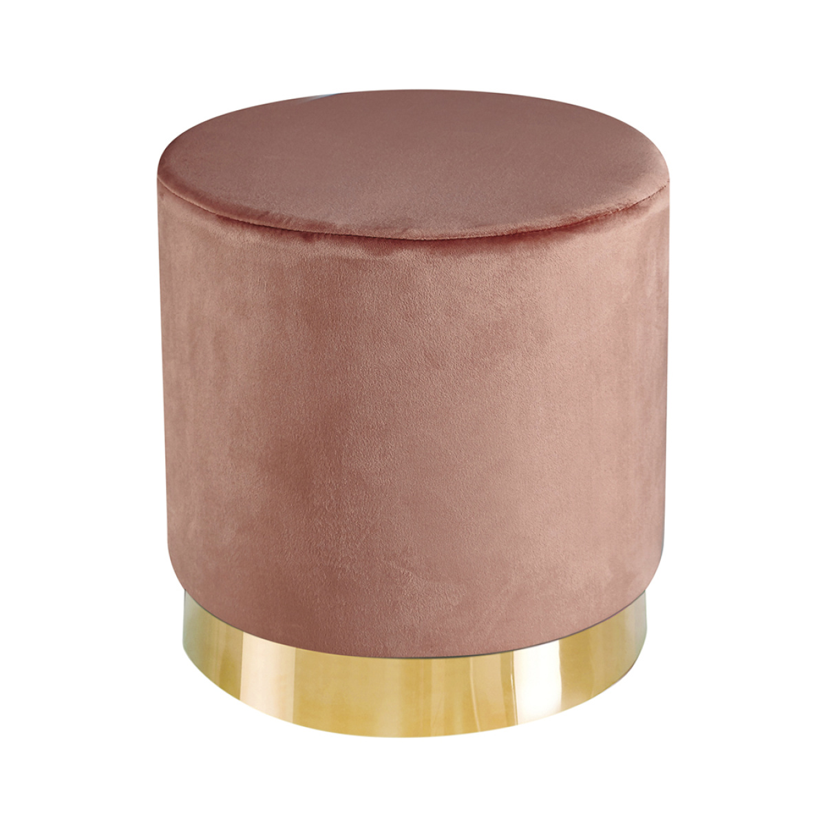 Lourd Pouffe Pink Velvet (Pack Of 1)