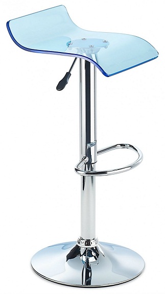Tina Acrylic Bar Stool Height Adjustable - Blue