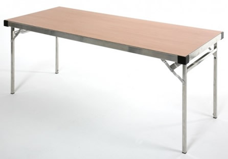 Arlene Large Lightweight Aluminium Table Beech Top -
