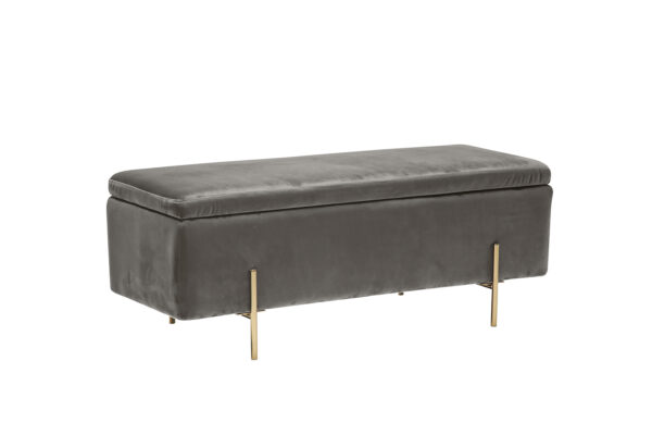 Lerny Storage Ottoman Grey