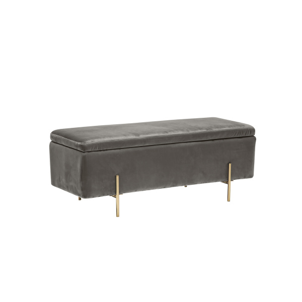 Lerny Storage Ottoman Grey