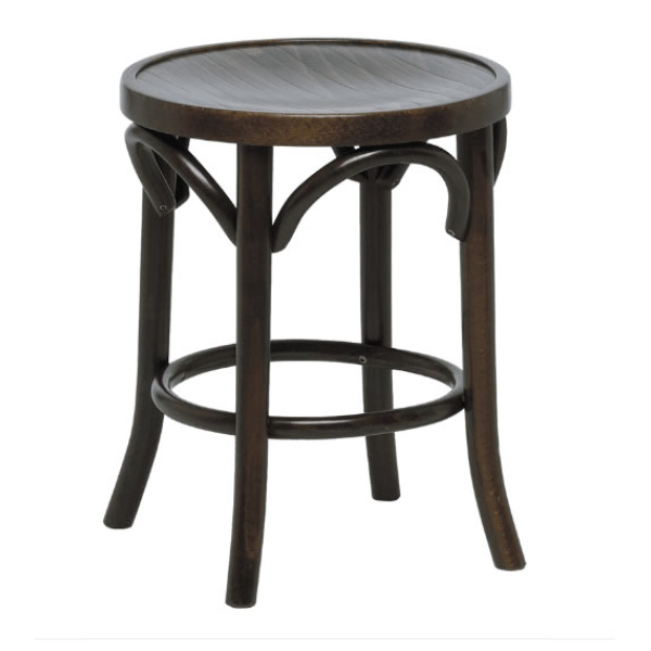 Harvey Beech Wood Walnut Low Bar Stool