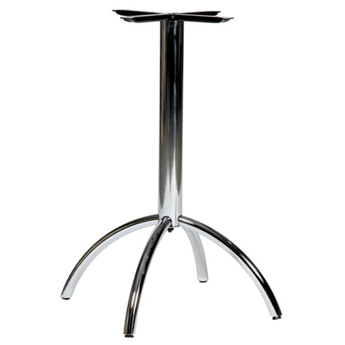 Layton Chrome Single Pedestal Base Height Spider Legs