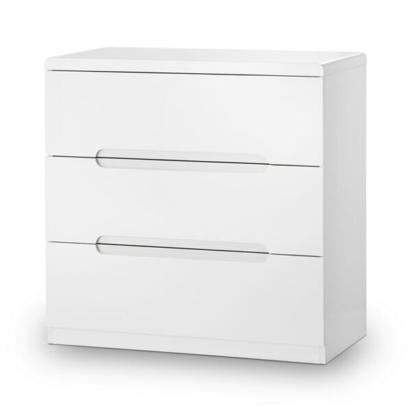 Grant White High Gloss 3 Drawer Chest