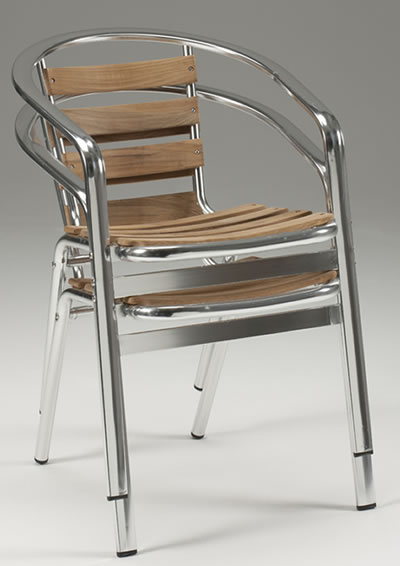 Madrone Aluminium Teak Chair - Indoor/Outdoor