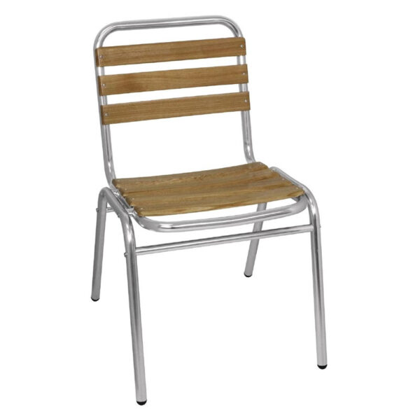 Malaa Aluminium Ash Wood Chair - Indoor/Outdoor
