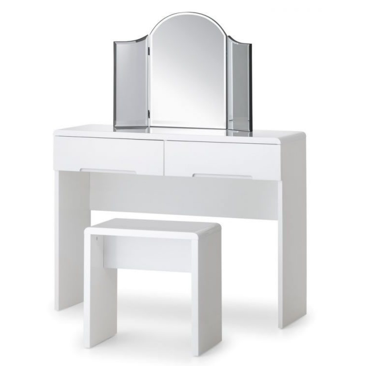 Grant White High Gloss Dressing Table 2 Drawers