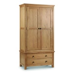 Rachel Wardrobe - Solid Oak - Doors Shelf