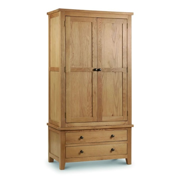 Rachel Wardrobe - Solid Oak - Doors Shelf