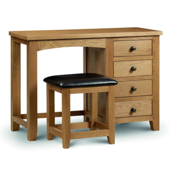 Rachel - Oak - Dressing Table - Single Pedestal -