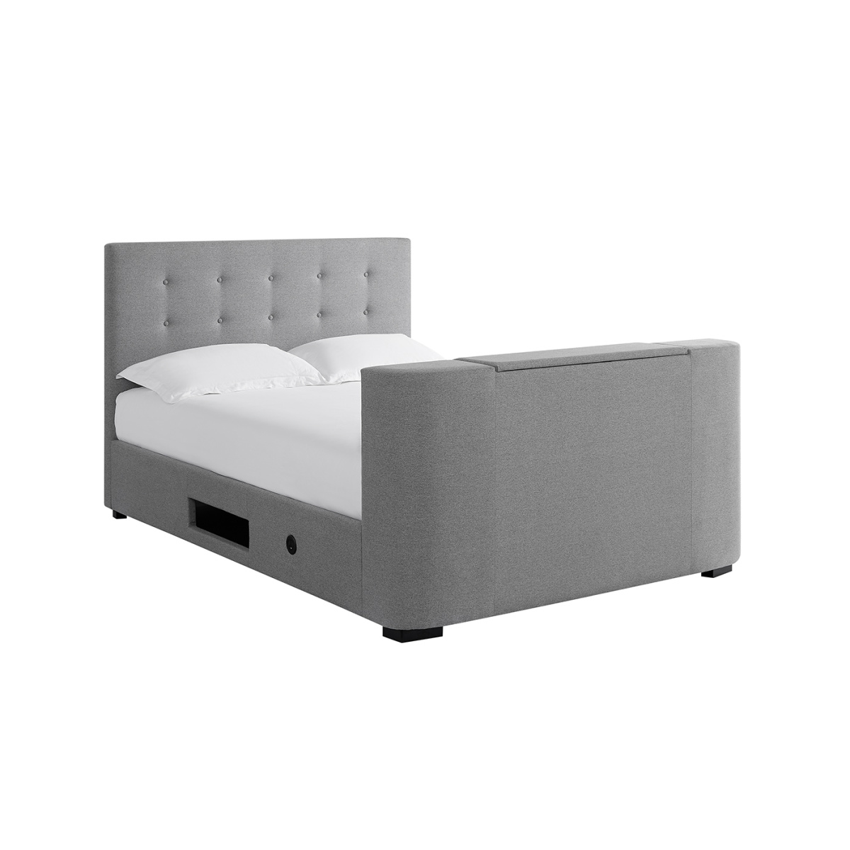 Marty TV Double Bed - Grey