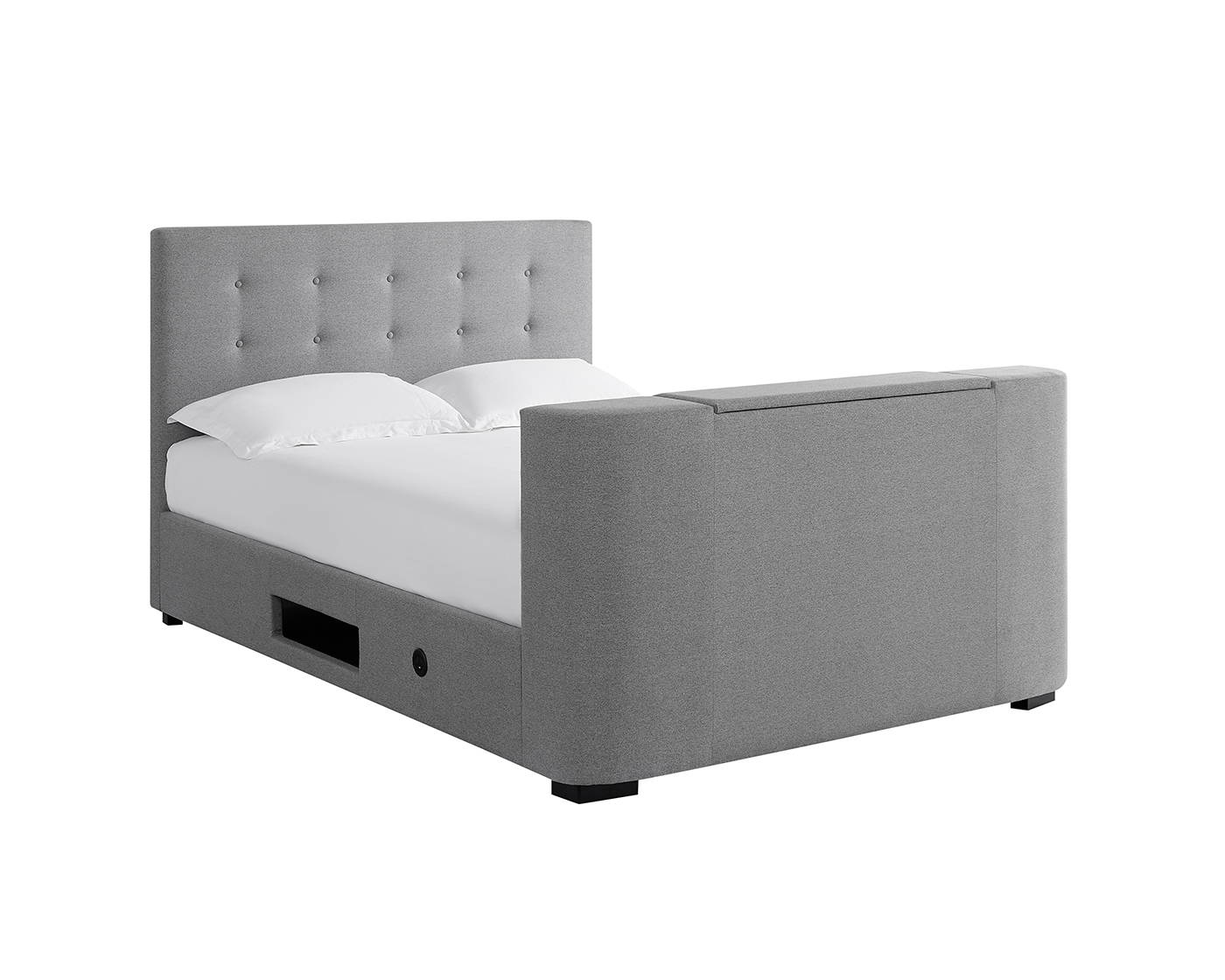 Marty TV Double Bed - Grey