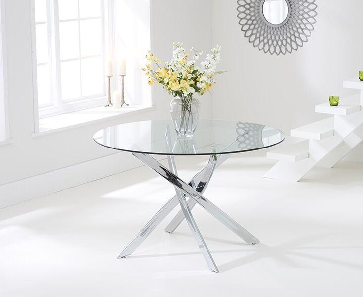 Dieter Large Clear Glass Round Table