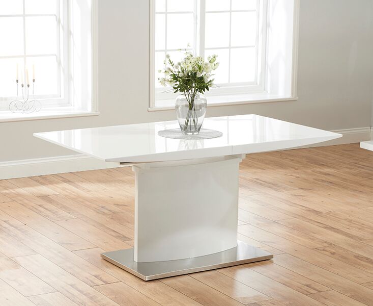 Helix Large Extending White High Gloss Table